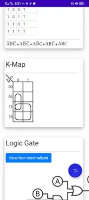 Boolean Simplifier android App screenshot 2